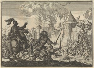 Dutch Troops Storming the Wall of Tienen, 1635 by Jan Luyken