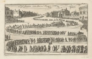 Funeral Procession of Queen Mary II Stuart, 1695 by Jan Luyken