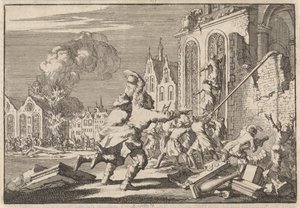 Destruction of Catholic Chapels in London, 1688 by Jan Luyken