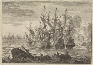 Battle of Beachy Head, 1690 by Jan Luyken