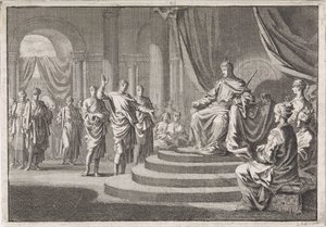 Zerubbabel Before King Darius by Jan Luyken