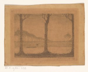 Trees Along the Canal by the Woudsterweg by Jan Mankes (signed by artist)