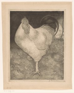 Rooster on One Leg by Jan Mankes (signed by artist)