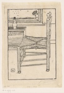 Chair with Rush Seat by Jan Mankes