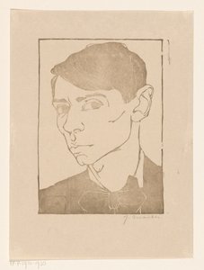 Self-Portrait with Bow Tie by Jan Mankes
