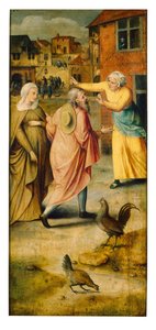 Mary and Joseph find no lodgings in Bethlehem by Jan Massys or Metsys