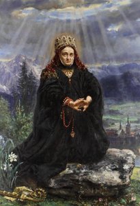 Saint Kinga Praying Among the Sącz Mountains