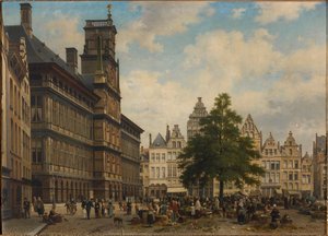 The Grote Markt with the Liberty Tree by Jan Michiel Ruyten