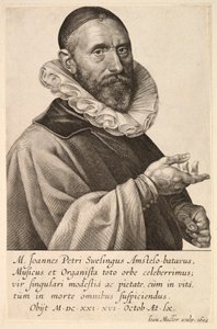 Portrait of Jans Pietersz Sweelinck, pub. 1624 by Jan Muller