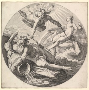 The Second Day Dies II, from the Series The Creation of the World, ca. 1594 by Jan Muller