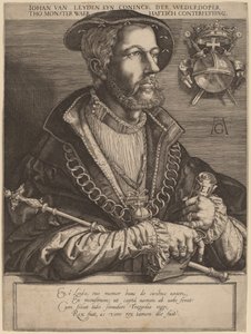 Johan van Leyden (Jan Beukels) by Jan Muller after Heinrich Aldegrever