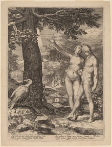 Adam and Eve Before the Tree of Knowledge by Jan Pietersz Saenredam after Abraham Bloemaert