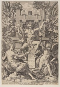 Bacchus Seated on a Barrel by Jan Sadeler I