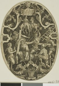 Carrying of the Cross, from Passion of Christ by Jan Sadeler I