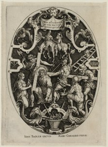 Carrying of the Cross, from Passion of Christ by Jan Sadeler I