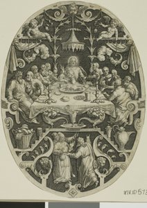 Last Supper, from Passion of Christ by Jan Sadeler I