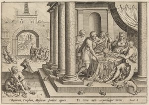 The Plague of Frogs by Jan Sadeler I, after Maarten van Cleef