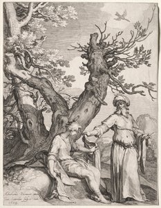 Ahijah and Jeroboam by Jan Saenredam