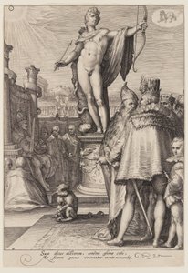 Apollo Presiding over the Arts of Government, from Seven Planetary Gods by Jan Saenredam