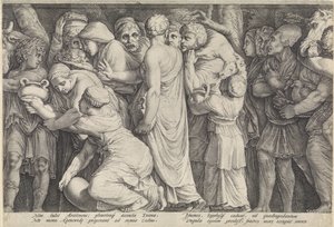 Frieze with the Punishment of Niobe (Plate 7) by Jan Saenredam