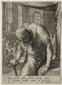 Heroines of the New Testament: The Crippled Woman Healed by Christ by Jan Saenredam