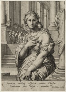 Heroines of the New Testament: The Woman Taken in Adultery by Jan Saenredam