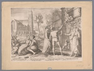 Young couples having fun and dancing, 1596