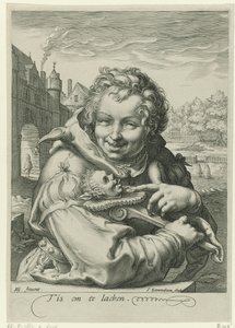 Laughing Jester with a Staff