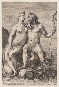 Neptune and Amphitrite, from Three Paired Gods and Goddesses by Jan Saenredam