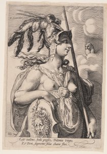 Pallas Athena, from Three Goddesses by Jan Saenredam