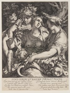 Without Ceres and Bacchus, Venus Freezes by Jan Saenredam