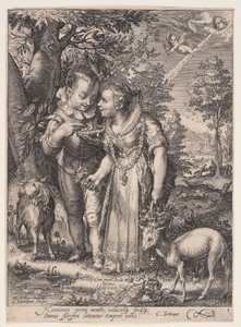 Spring (Two Children Playing with Bird), from The Four Seasons