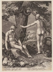 Temptation of Man, from History of the First Parents of Man by Jan Saenredam