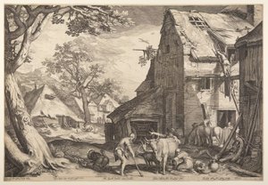 The Prodigal Son as a Swineherd by Jan Saenredam