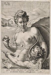 Venus and Cupid by Jan Saenredam