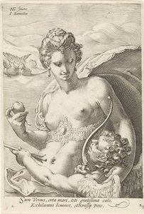 Venus and Amor by Jan Saenredam