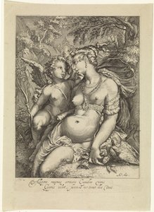 Venus and Cupid by Jan Saenredam