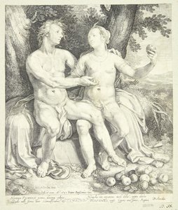 Vertumnus and Pomona by Jan Saenredam