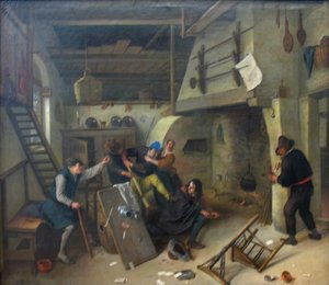 A Brawl Among Cardplayers in a Tavern by Jan Steen