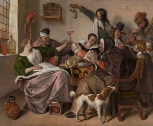 As the Old Sing, So Pipe the Young by Jan Steen