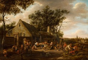 Dancing Peasants before an Inn by Jan Steen