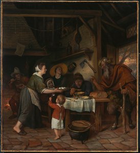 The Satyr and the Peasant Family by Jan Steen