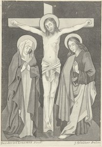 Christ on the Cross with Mary and John by Jan Stolker (signed by artist)