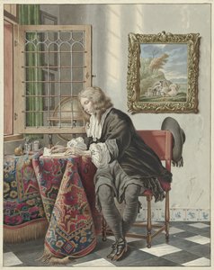 Young Man Writing at a Window by Jan Stolker