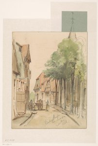 View of the Kirchenstrasze in Lingen by Jan Striening