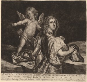 Achilles as Pyrrha with Cupid