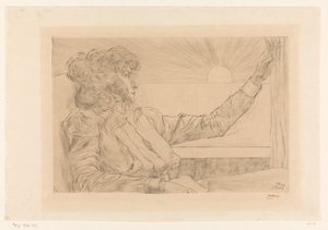 Seated Woman by a Window by Jan Toorop (signed by artist)