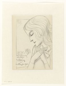 Young Girl in Meditation Holding a Cross by Jan Toorop