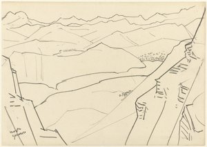 Sketch of a Mountain Landscape Monte Generoso