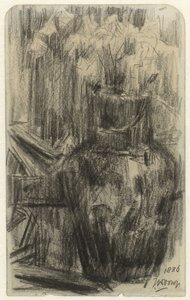 Vase with Flowers in an Interior by Jan Toorop